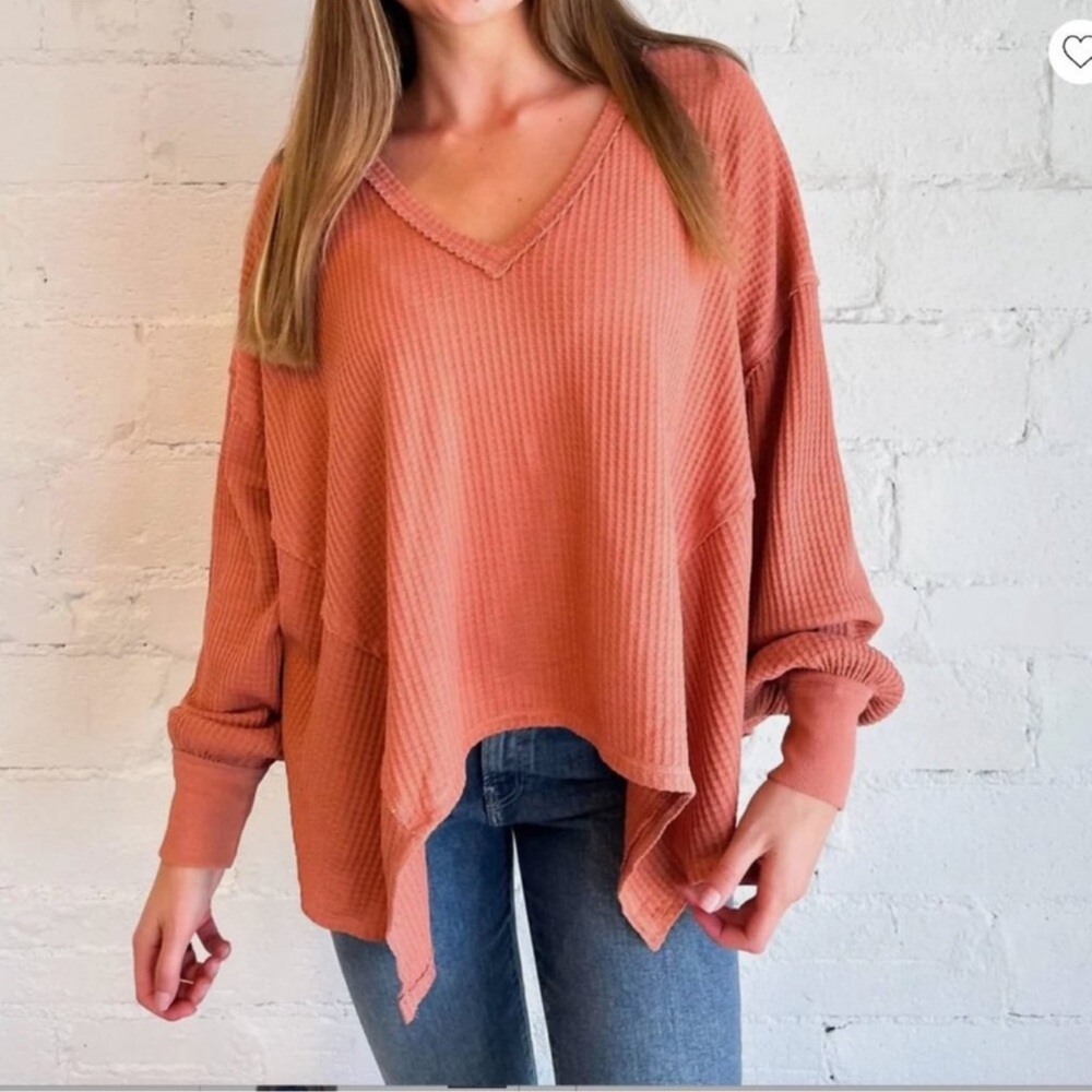 Free People Coraline Thermal Top Autumn Glaze Small